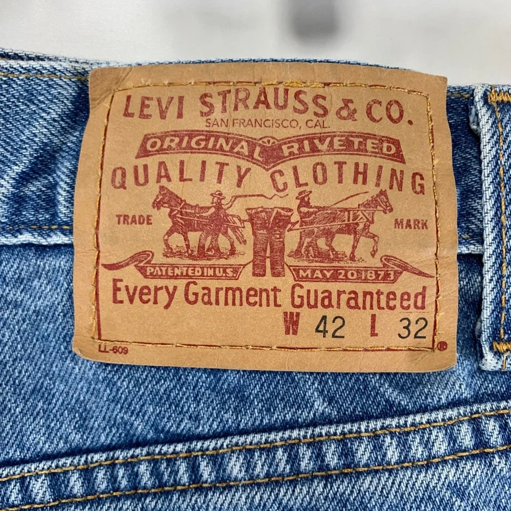 Levi's‎ 550 Relaxed Straight Leg Mens 42x32 (39x32) Blue Vintage Denim Jeans